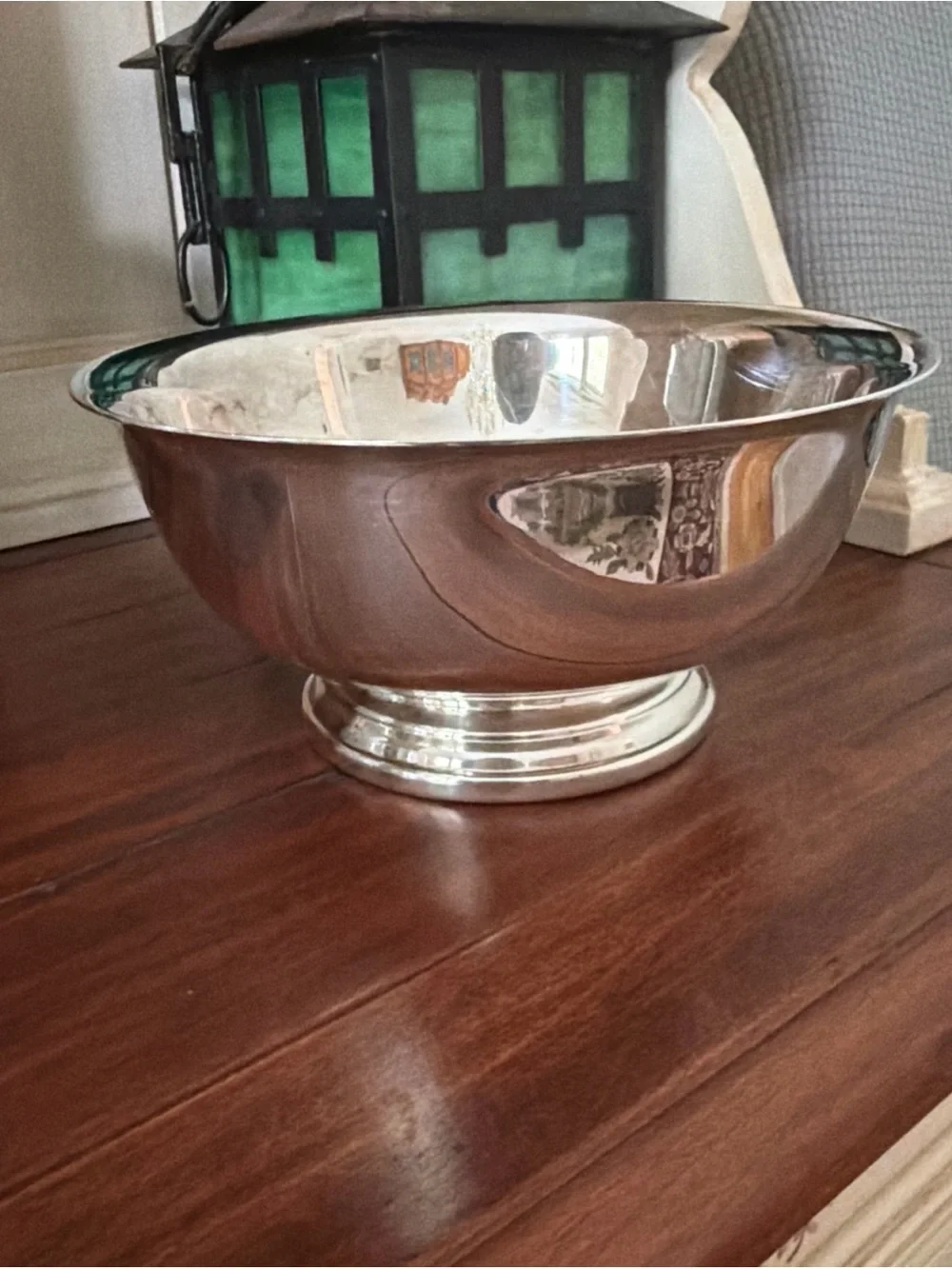 Gorham Polished Silver plated Serving Bowl vintage 8 “ diameter